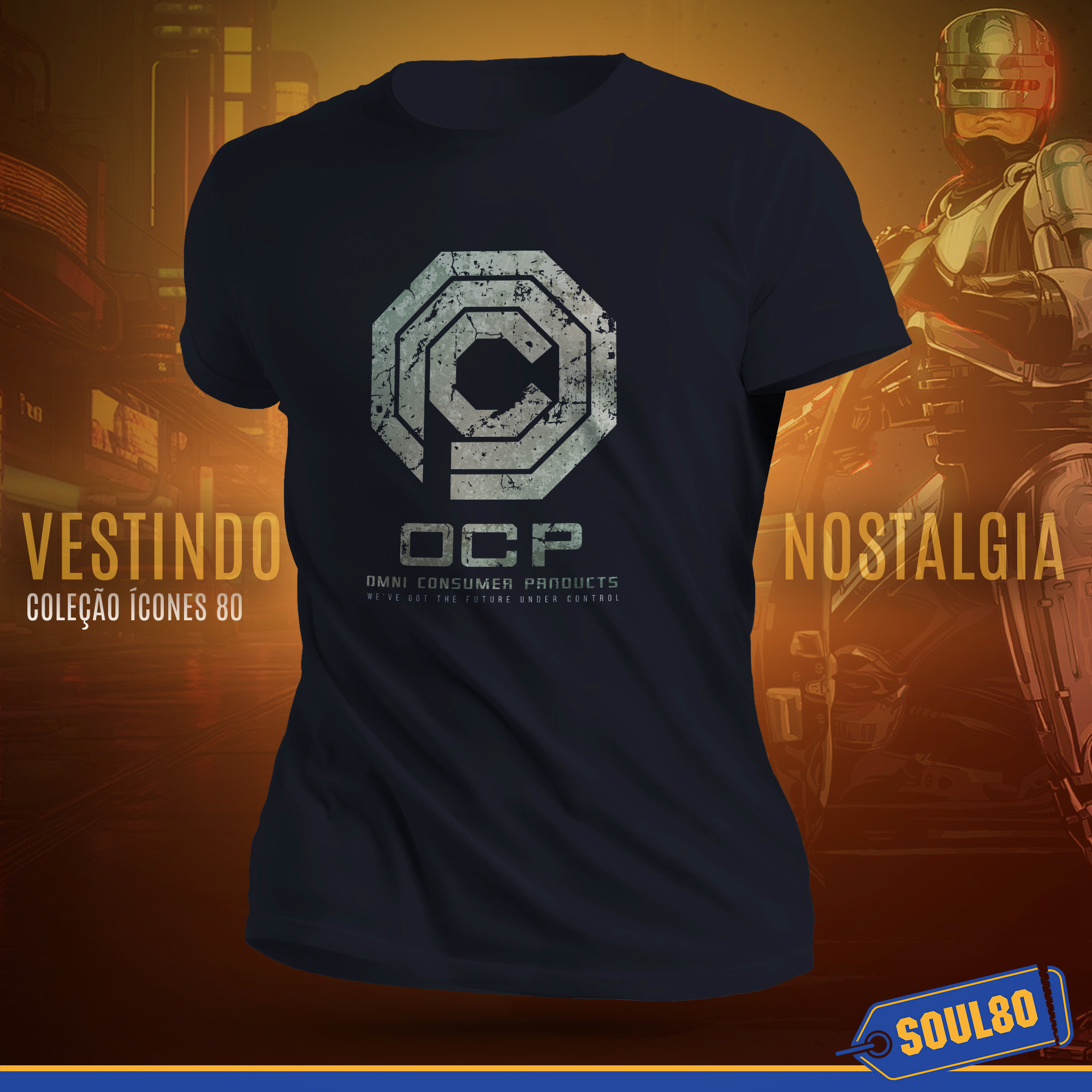 Nome do produto: Camiseta OCP- Ícones 80