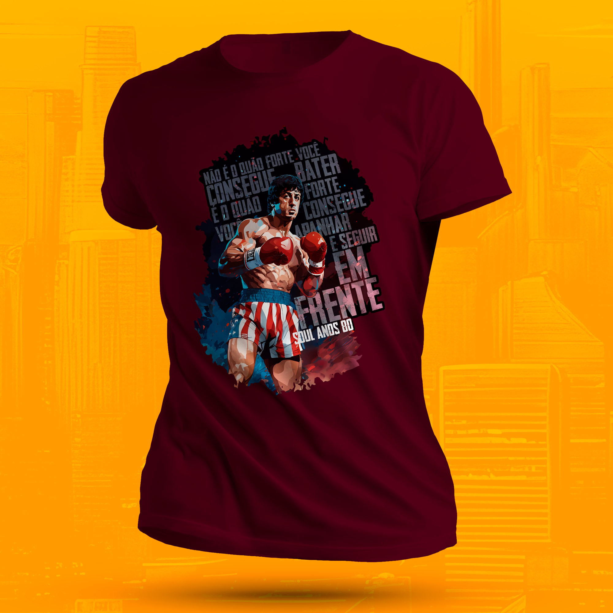 Nome do produto: Camiseta Rocky Balboa - Coloridas