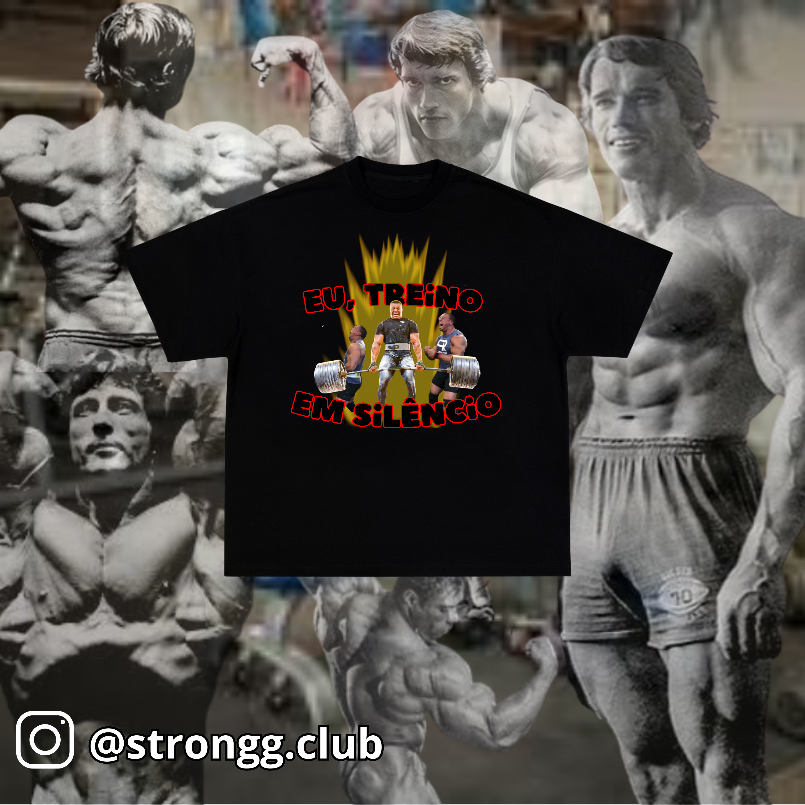 Nome do produto: Camiseta Larry Wells (eu, treino em silêncio)