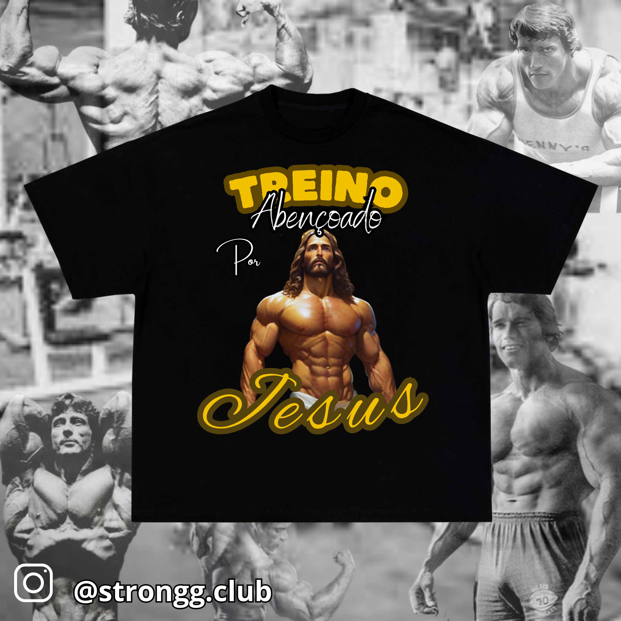 Nome do produto: Camiseta (Treino abençoado por Jesus)
