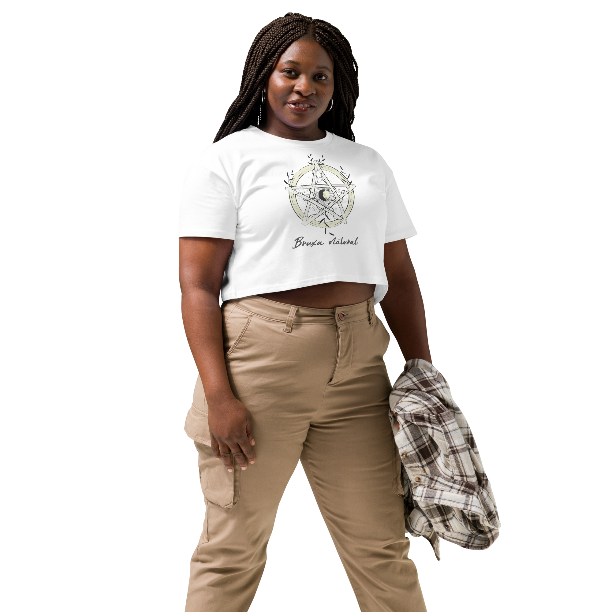 Nome do produto: Cropped Branco - Bruxa Natural