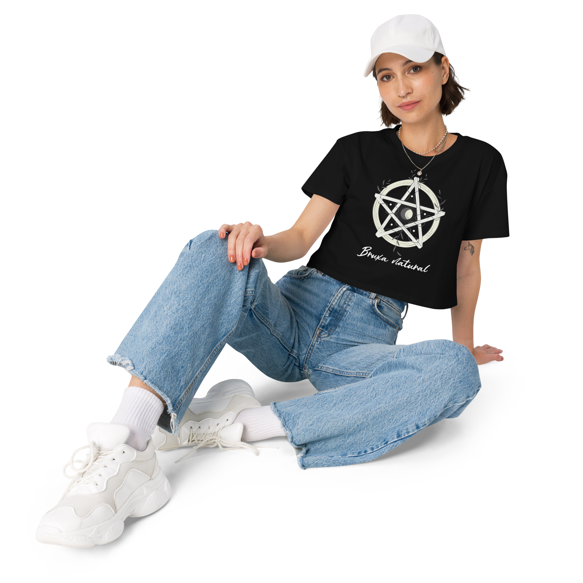 Nome do produto: Cropped preto - Bruxa Natural