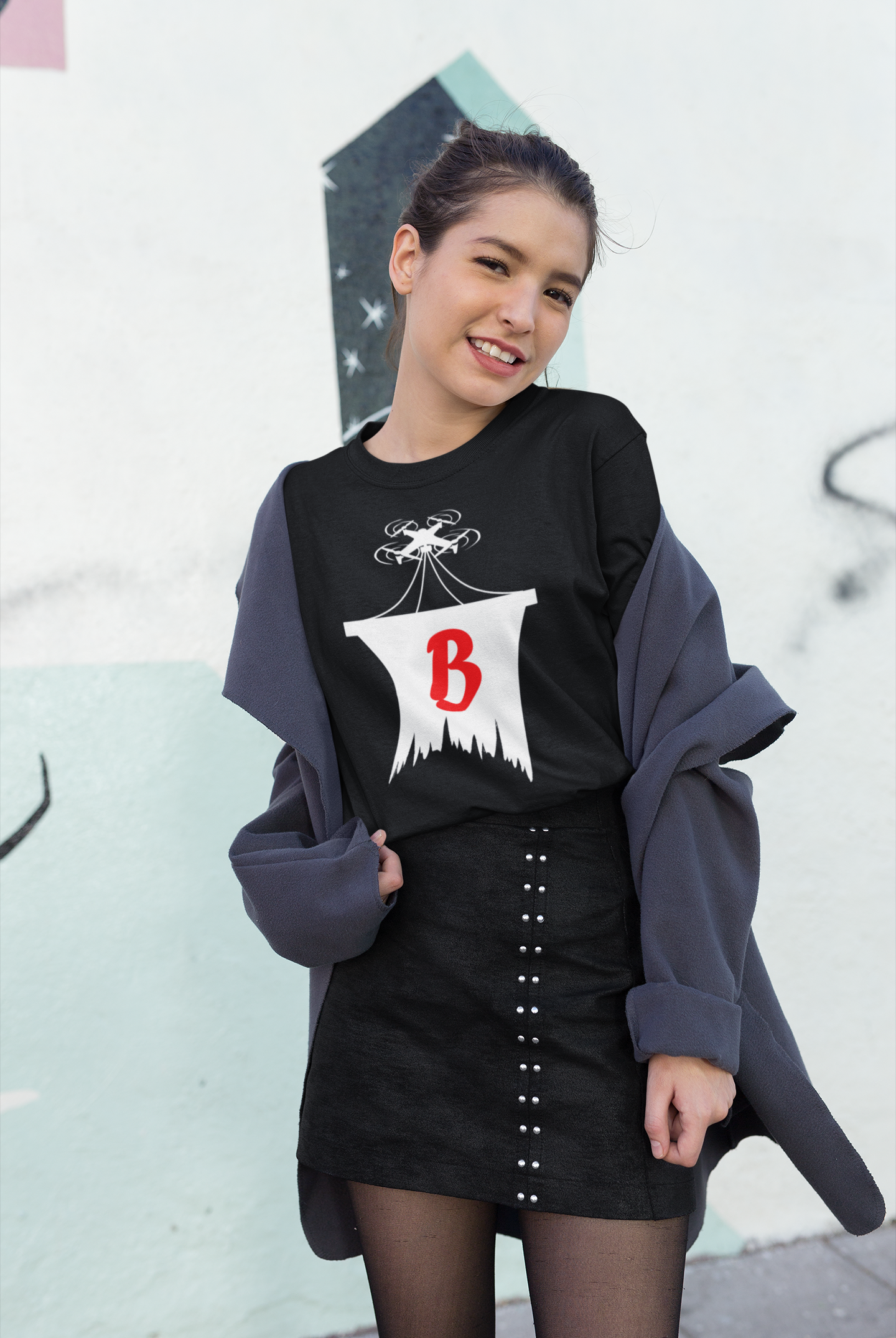 Nome do produto: Baby Look Drone da B - Preta