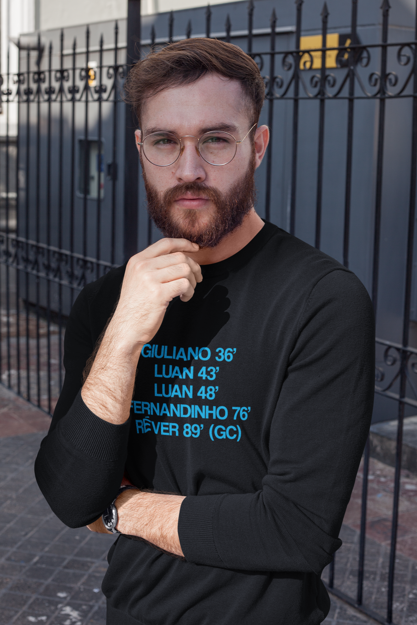 Nome do produto: Moletom Grenal 407 - Estampa Azul