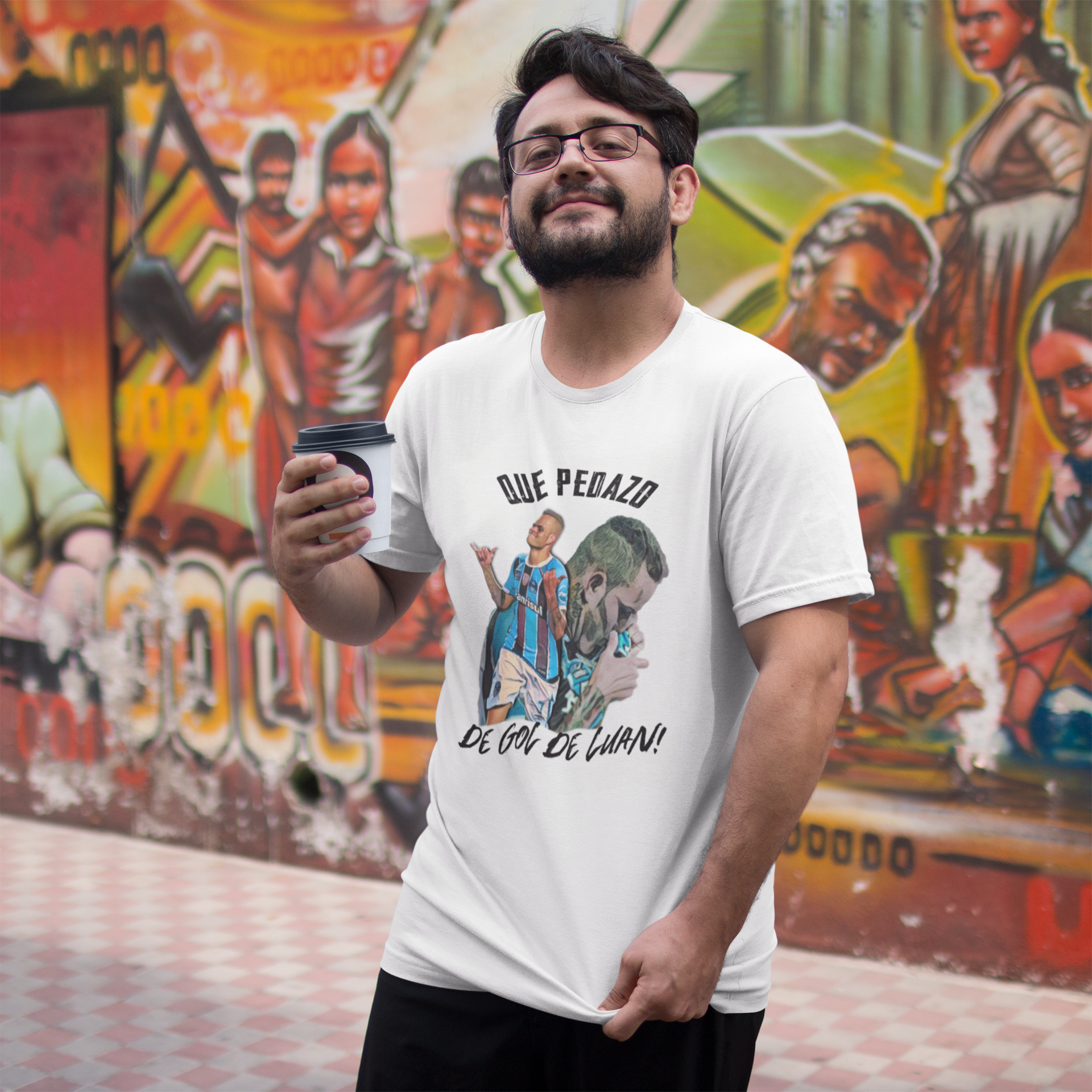 Nome do produto: Camiseta Que Pedazo de Gol - Estampa Escura