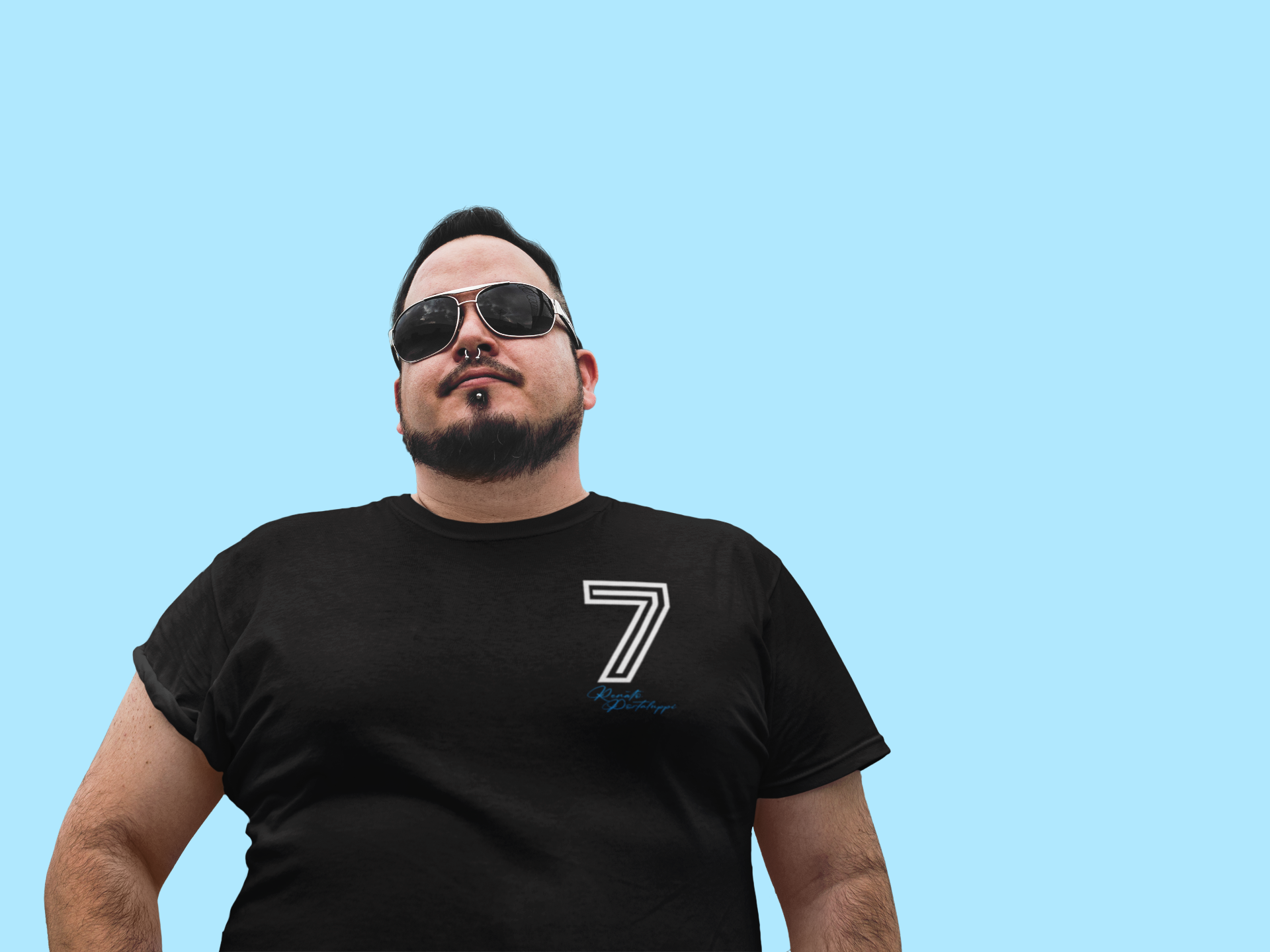 Nome do produto: 7 Renato Plus Size - Estampa Branca e Azul