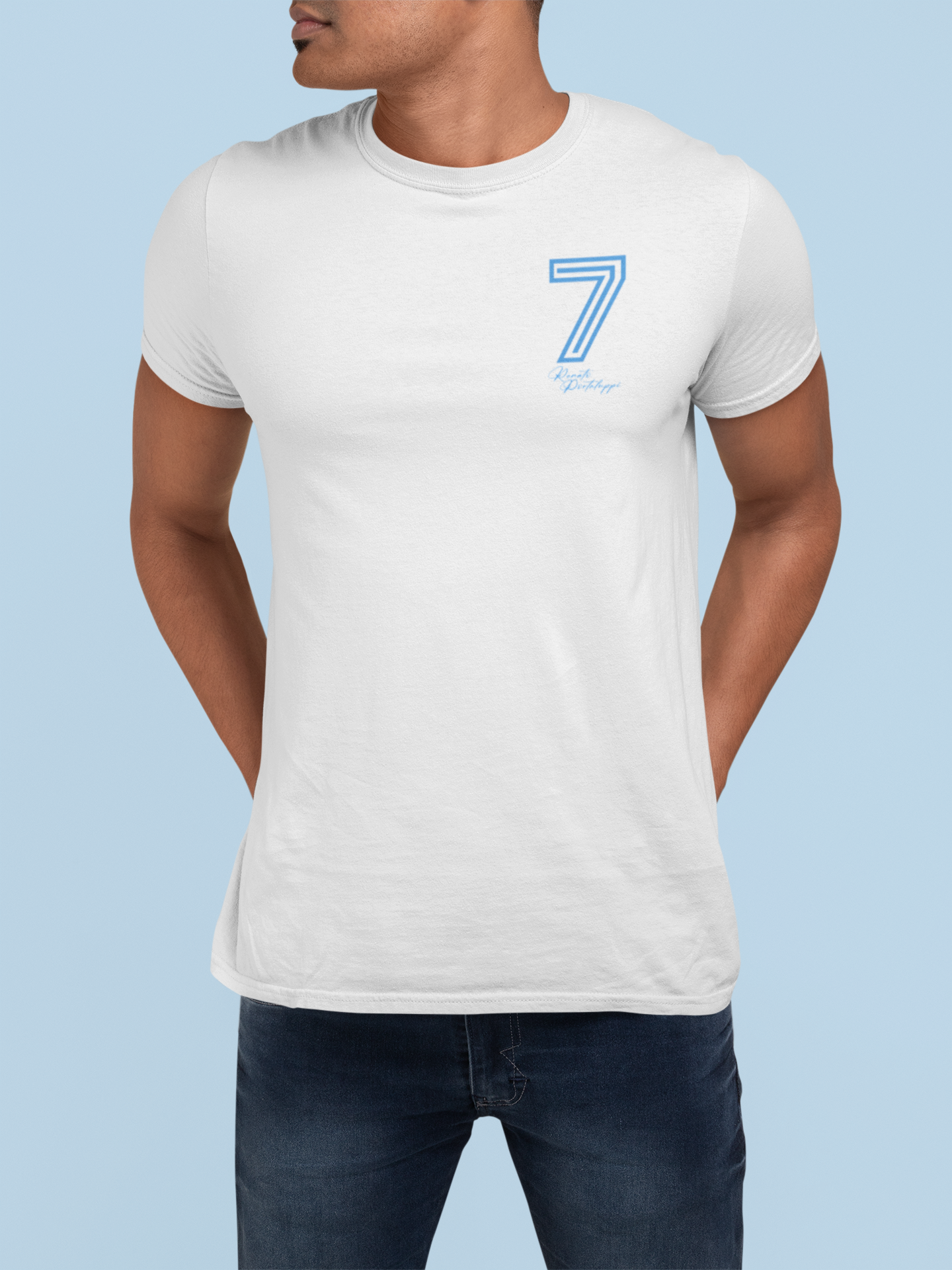 Nome do produto: Camiseta 7 Renato - Estampa Azul