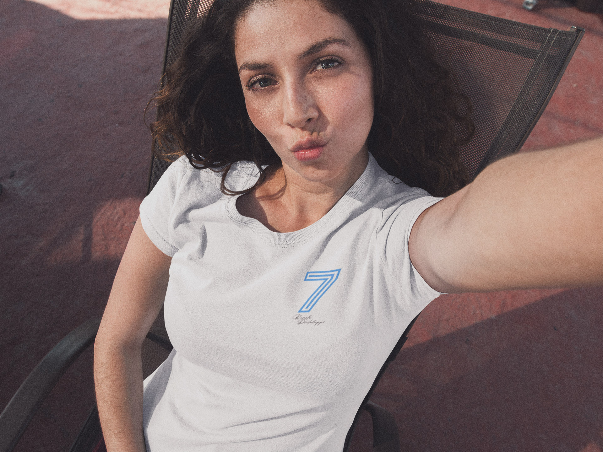 Nome do produto: Baby Look 7 Renato - Estampa Azul e Preta