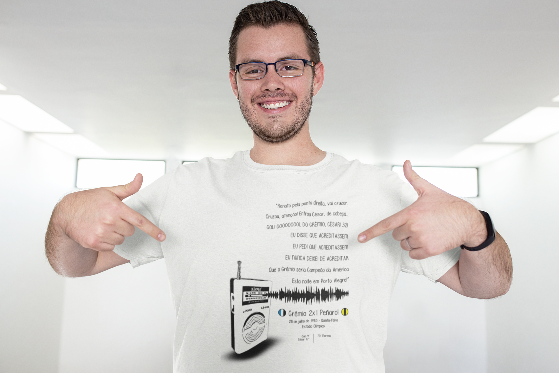 Nome do produto: Camiseta Eu Pedi Que Acreditassem