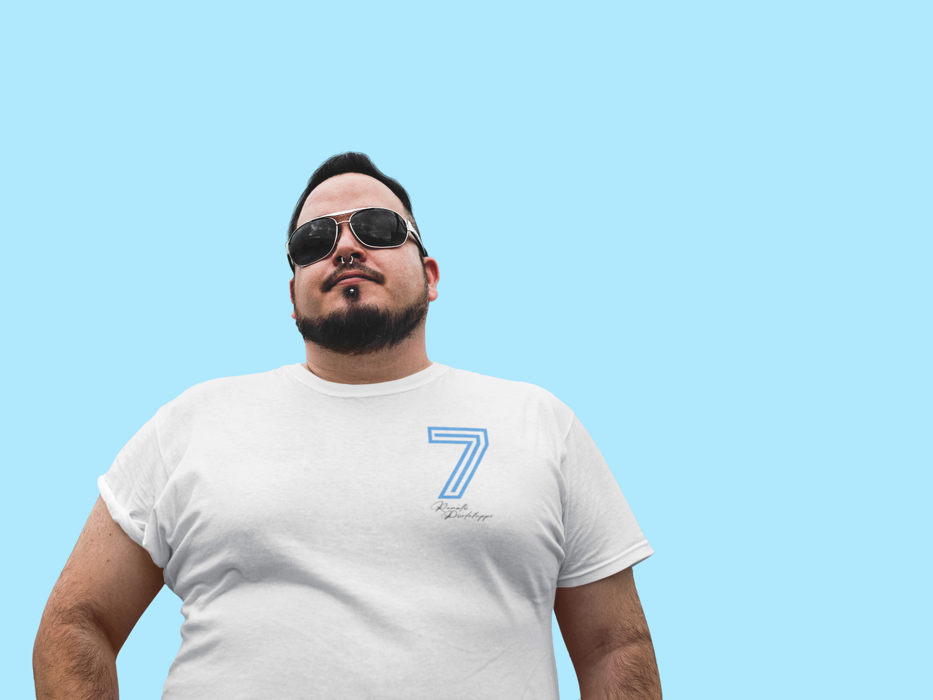 Nome do produto: 7 Renato Plus Size - Estampa Azul e Preta