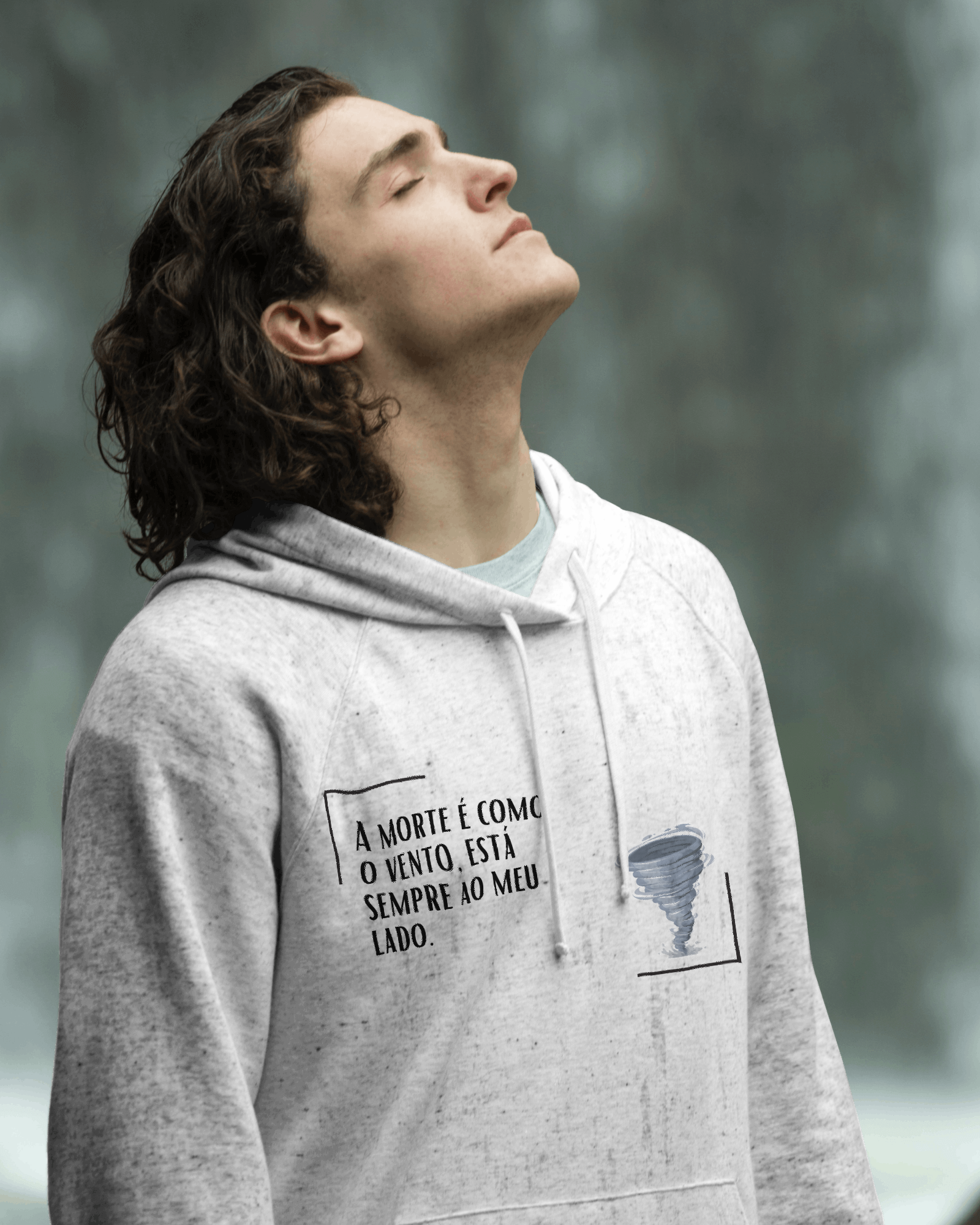 Nome do produto: Moletom Yasuo Branco - A morte é como o vento, está sempre ao meu lado
