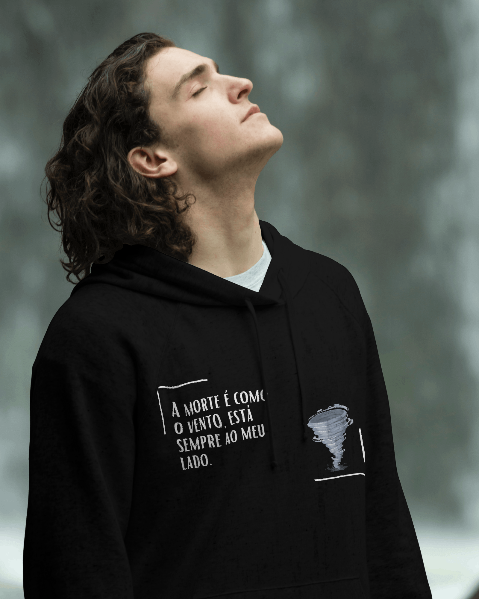 Nome do produto: Moletom Yasuo Preto - A morte é como o vento, está sempre ao meu lado