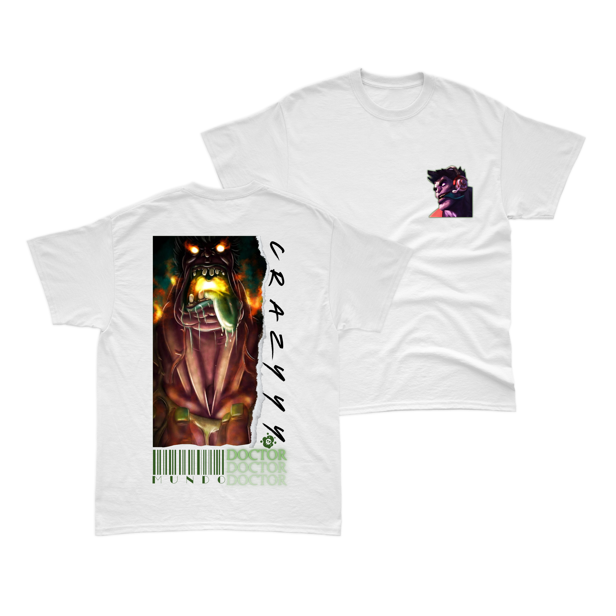 Nome do produto: Camiseta Dr Mundo Crazyyy Branca