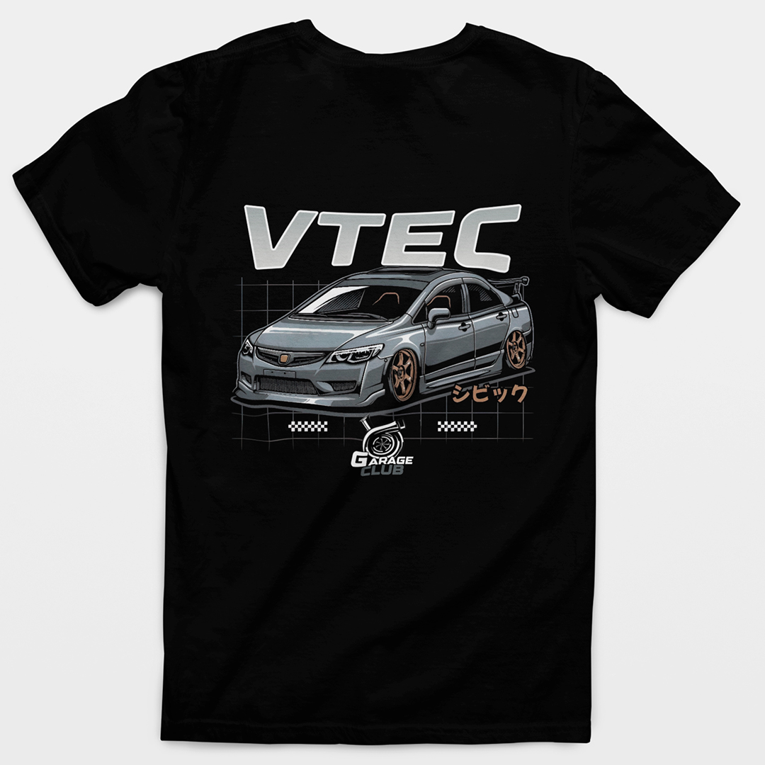 Nome do produto: CAMISETA CIVIC - VTEC - COSTAS