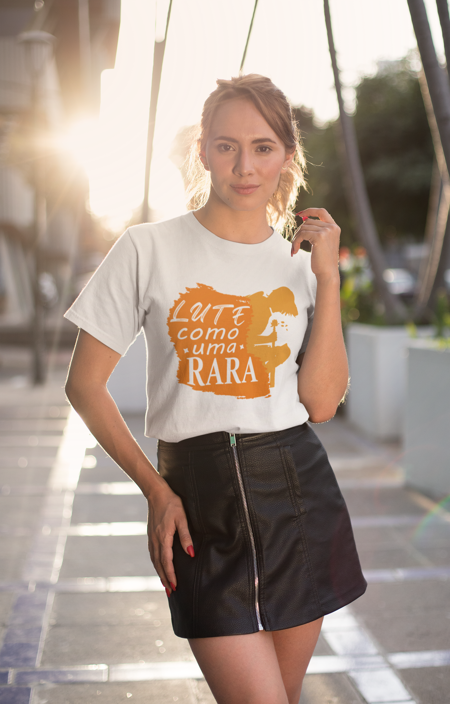 Nome do produto: Lute como uma rara -- Premium Baby Look Branca