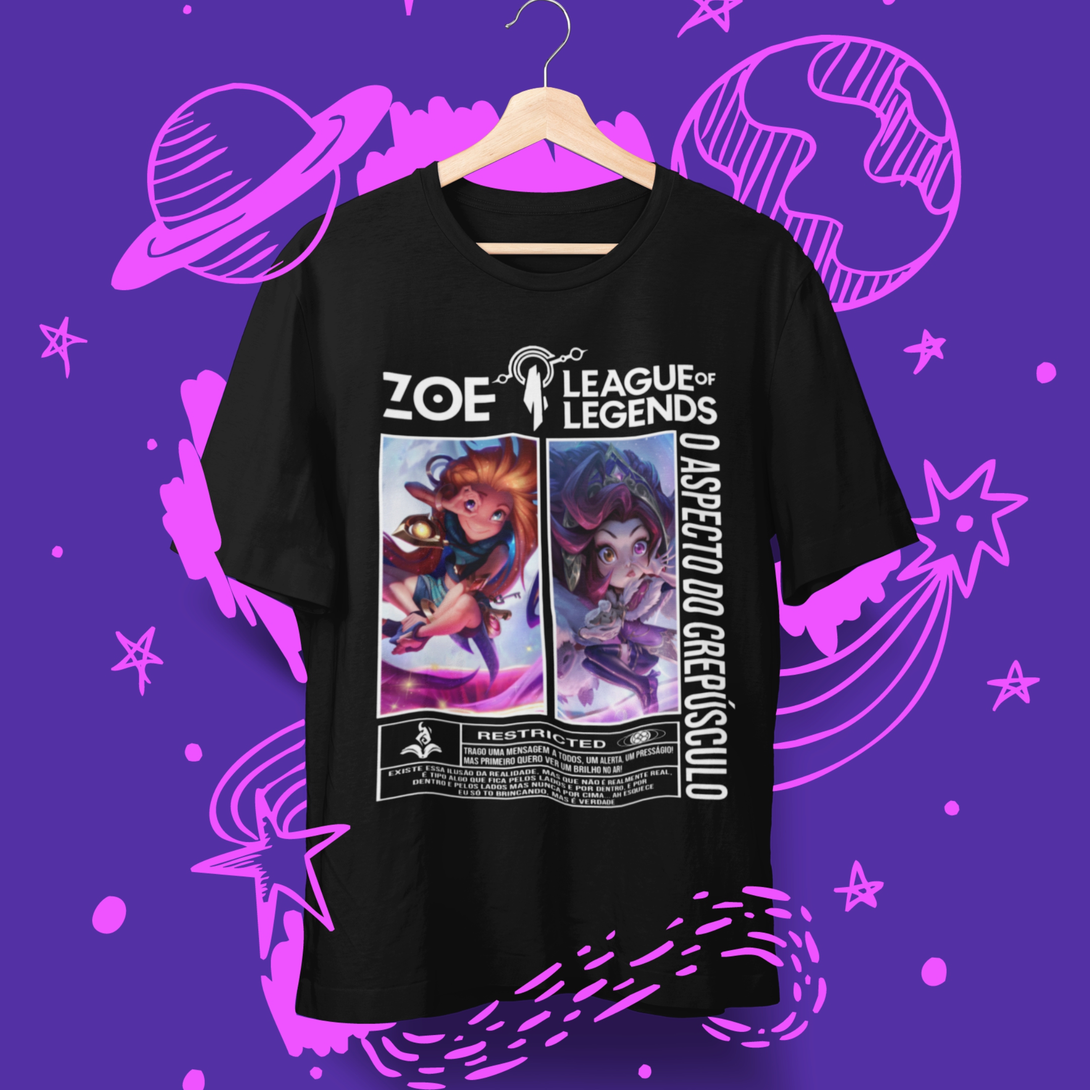 Nome do produto: Camiseta Zoe - League of Legends
