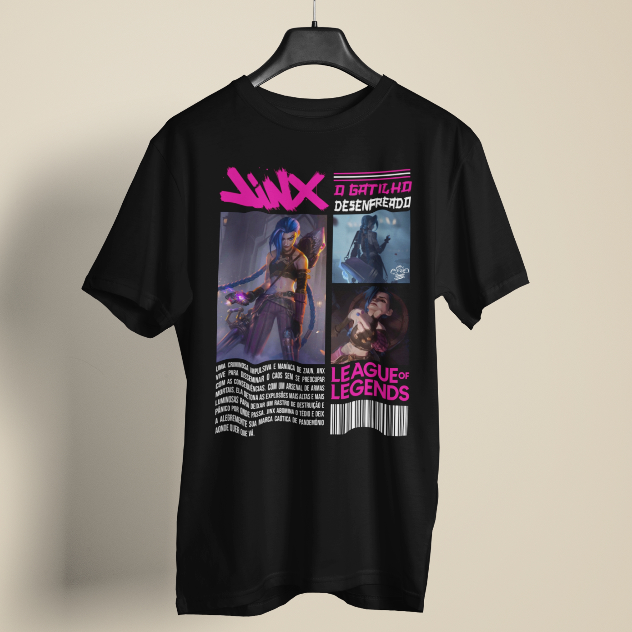 Nome do produto: Camiseta - Jinx O Gatilho Desenfreado