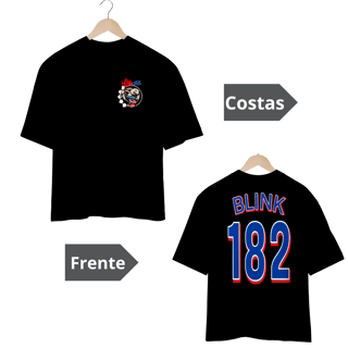 Camiseta  blink 182 Oversized  , Estampas Frente e Costas CAMISETA OVERSIZED  PREMIUM