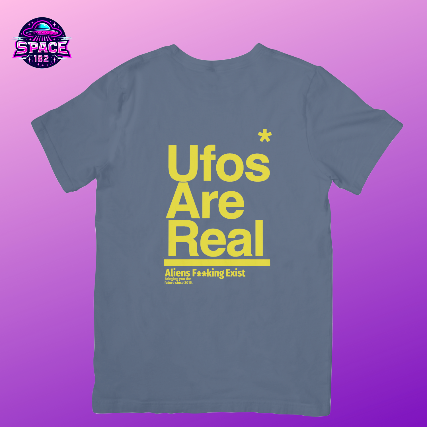 Camiseta Ufos are real azul marinho Estonada ,Camiseta Estonada