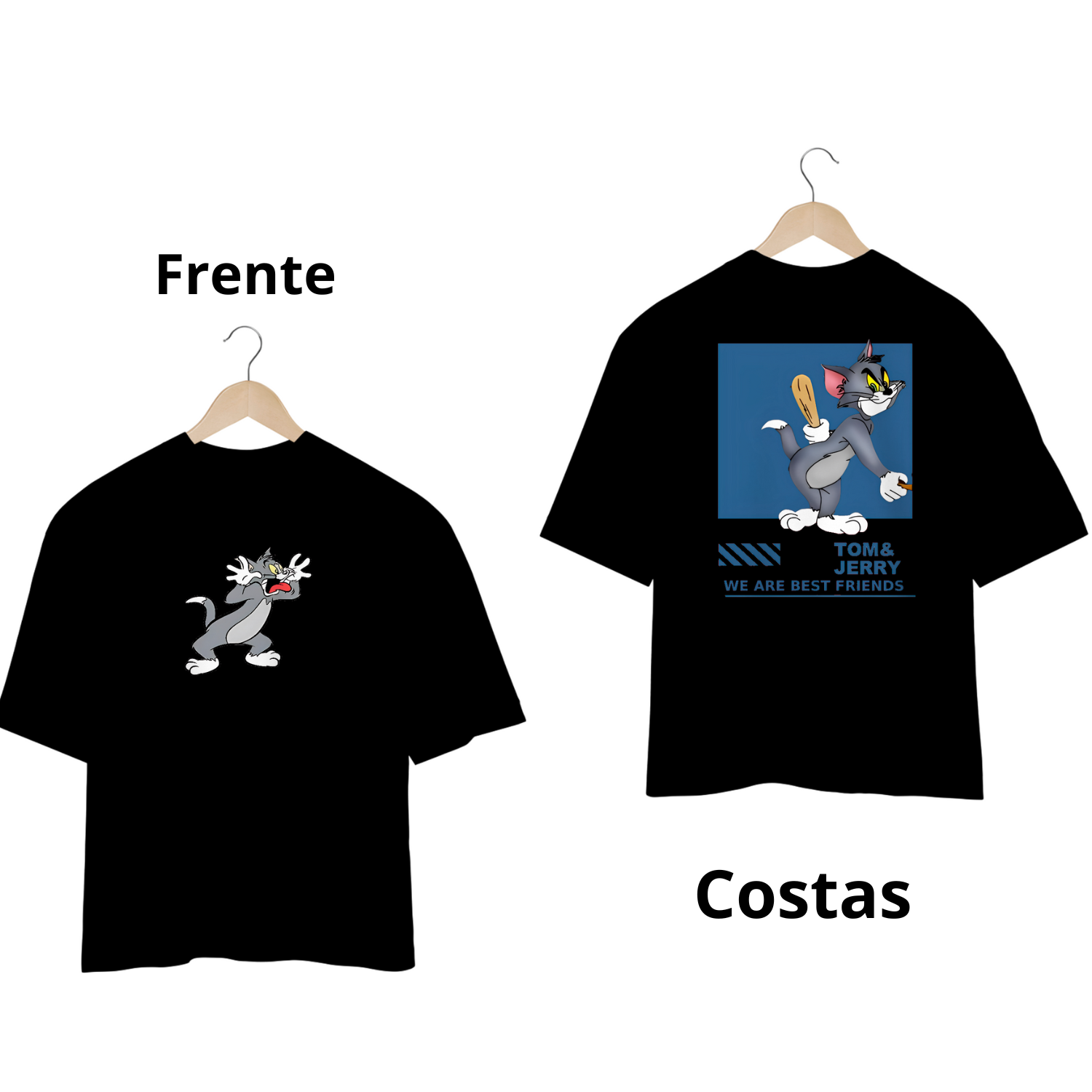 Camiseta Tom, We Are Best Friends Tom & Jerry, CAMISETA OVERSIZED  PREMIUM