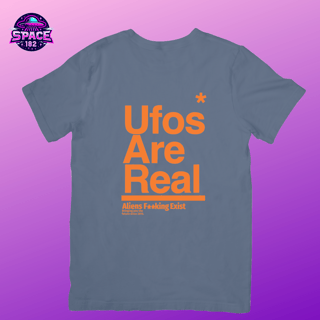 Camiseta Ufos are real azul marinho Estonada ,Camiseta Estonada