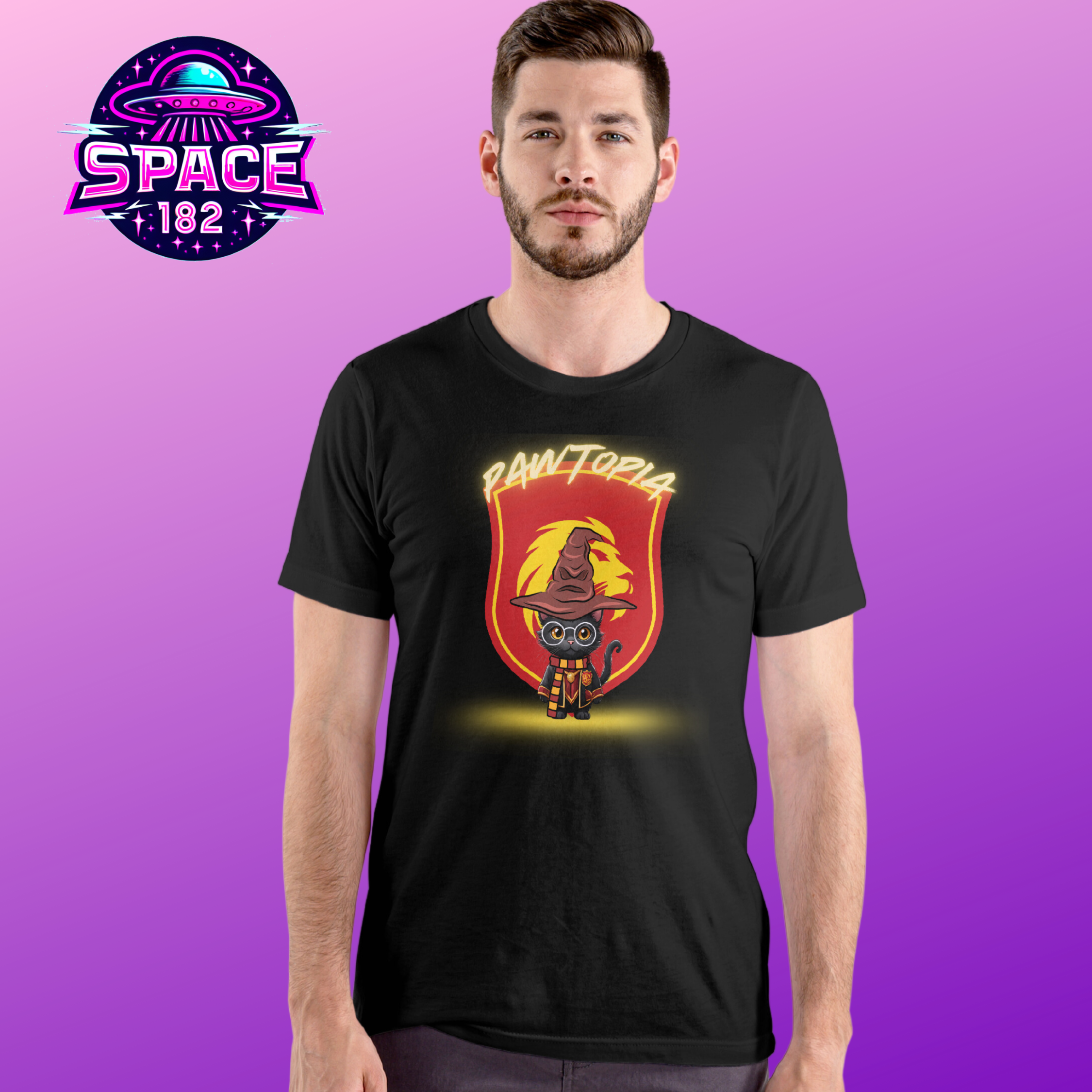 Camiseta Gato Potter Pawtopia Oficial