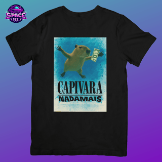 Camiseta Nirvana Nevermind  Paródia  Capivara Nadamais