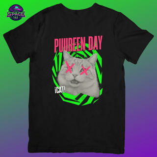 Camiseta Gato Puureen Day, Inspirada na banda Green Day