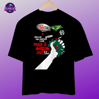 Camiseta Green Day Dookie e American Idiot Brasil, OVERSIZED