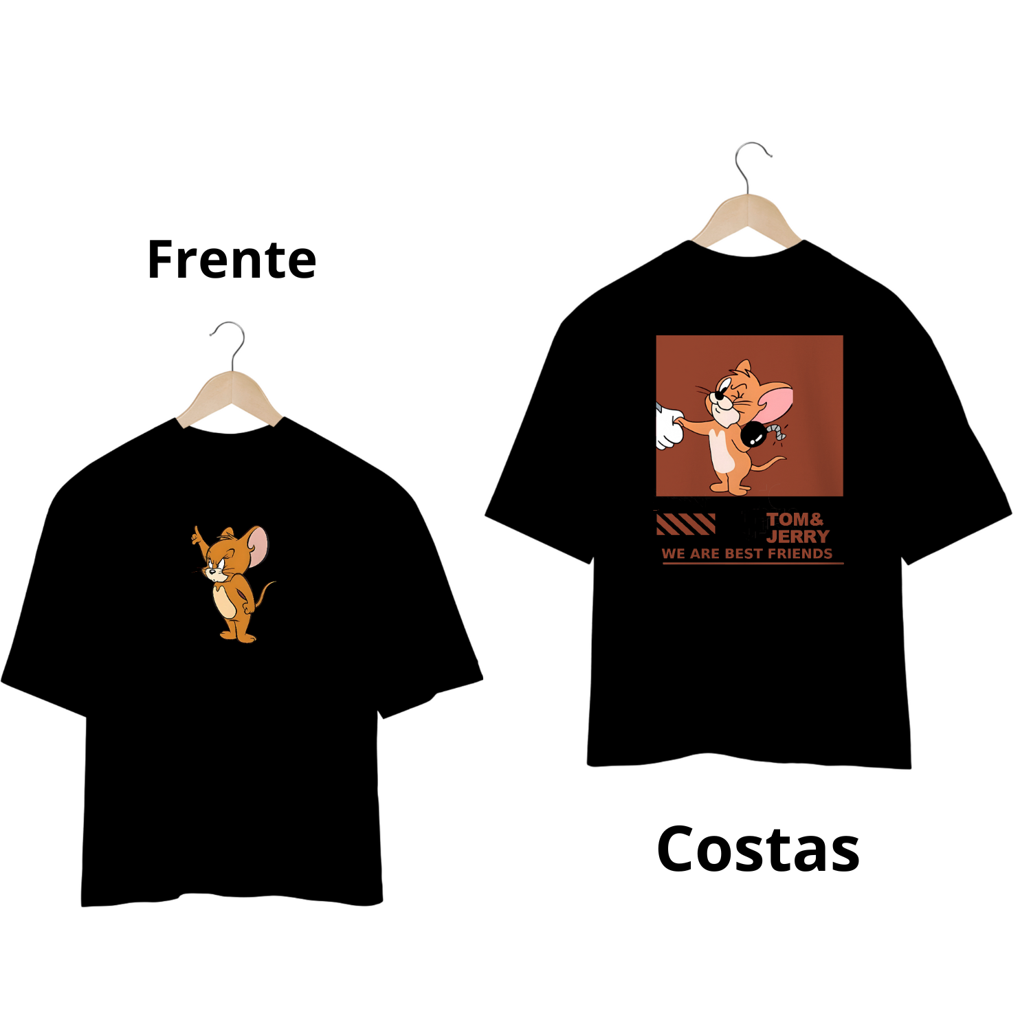 Camiseta Jerry, Tom & Jerry We Are Best Friends, CAMISETA OVERSIZED  PREMIUM