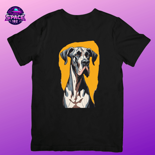 Camisetas  Cachorro   Aquarela  Laranja