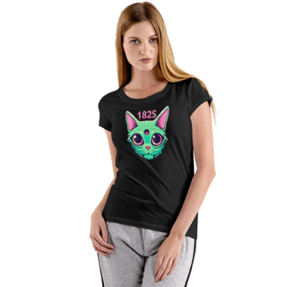 Camiseta Gato Alien, Original Space182  Feminina , 182S , Cores Variadas SUPER PROMOçÂO