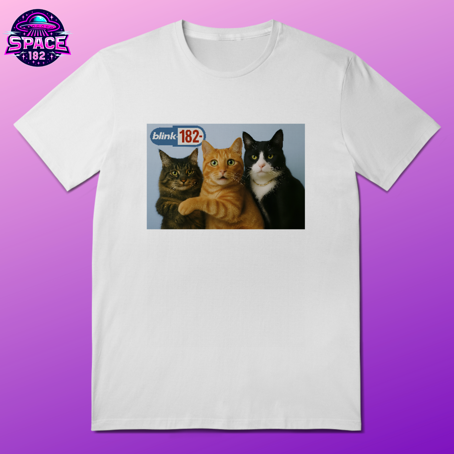 Camiseta  Gatos blink 182 Cats Of The State