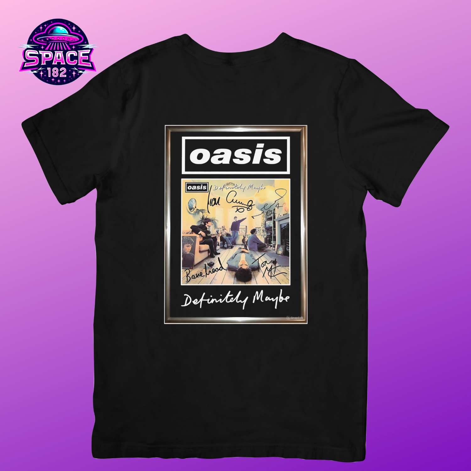 Camiseta Oasis Definitely Maybe Album Classico