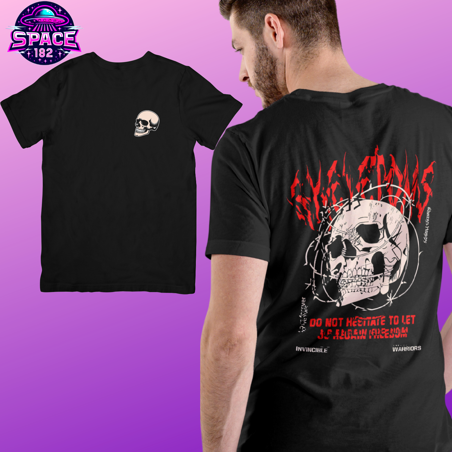 Camiseta Caveira Crânio Punk Rock Streetwear