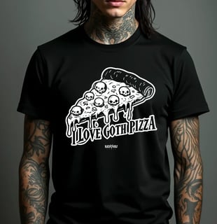 Camiseta - I Love Goth Pizza