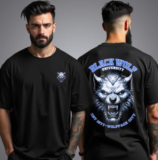 Camiseta - Black Wolf University