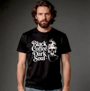 Camiseta Quality - Black Coffee. Dark Soul