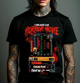 Camiseta - I Freaking Love Horror Movies