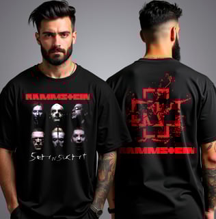 Camiseta - Rammstein Sehnsucht (frente e costas)