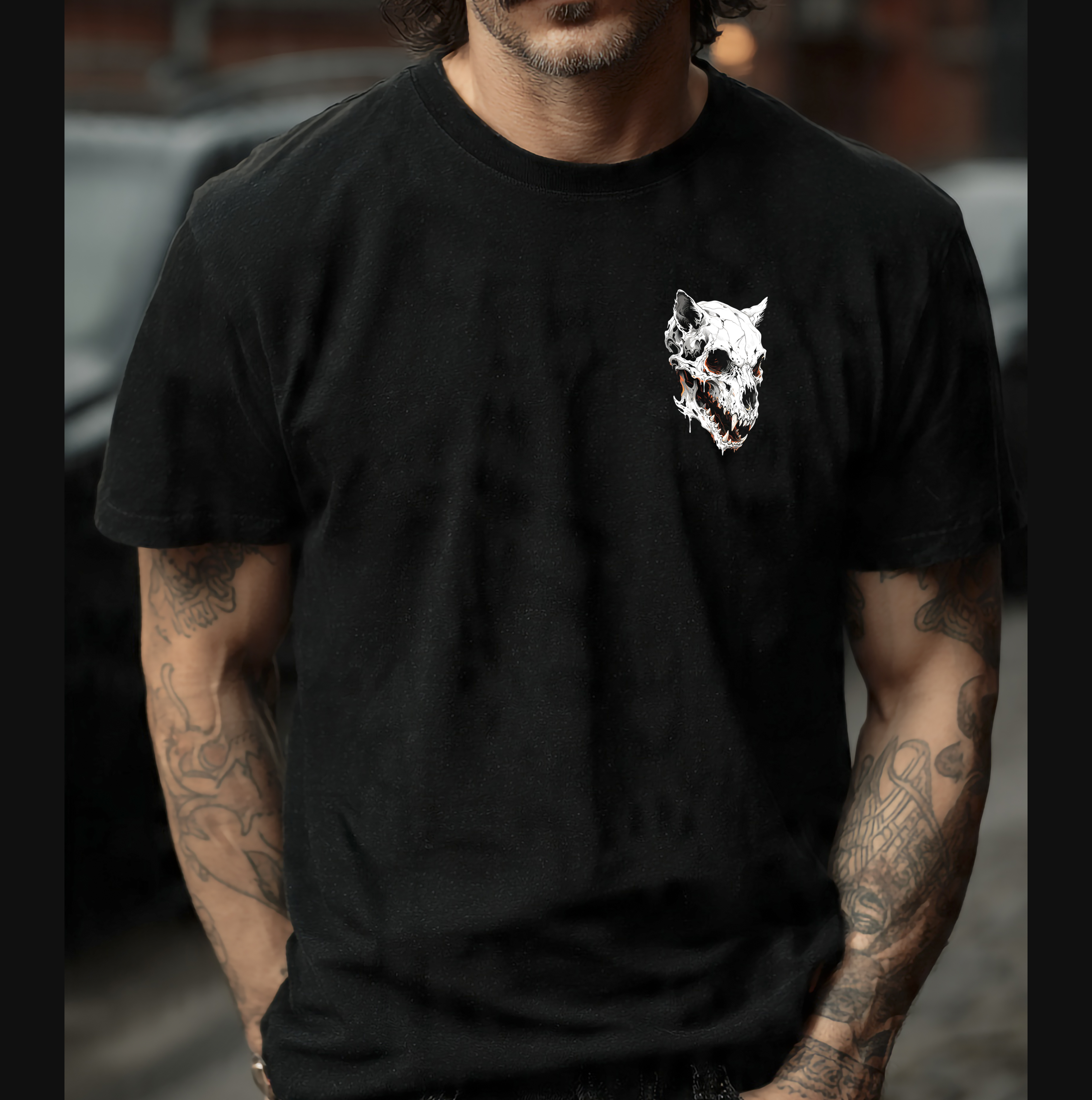 Camiseta Pima (Tecido Peruano) - Wolf Skull