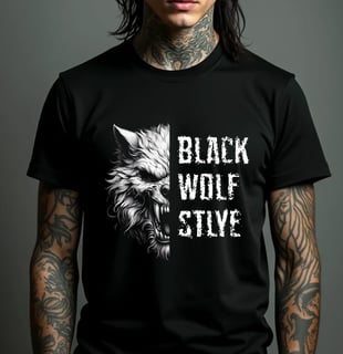 Camiseta - Black Wolf Werewolf