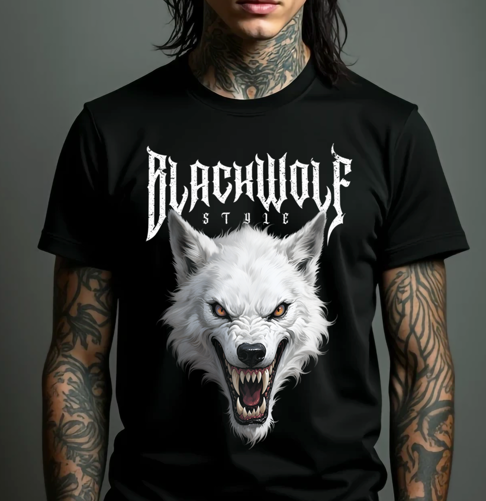 Camiseta - White Werewolf (Black Wolf Style)