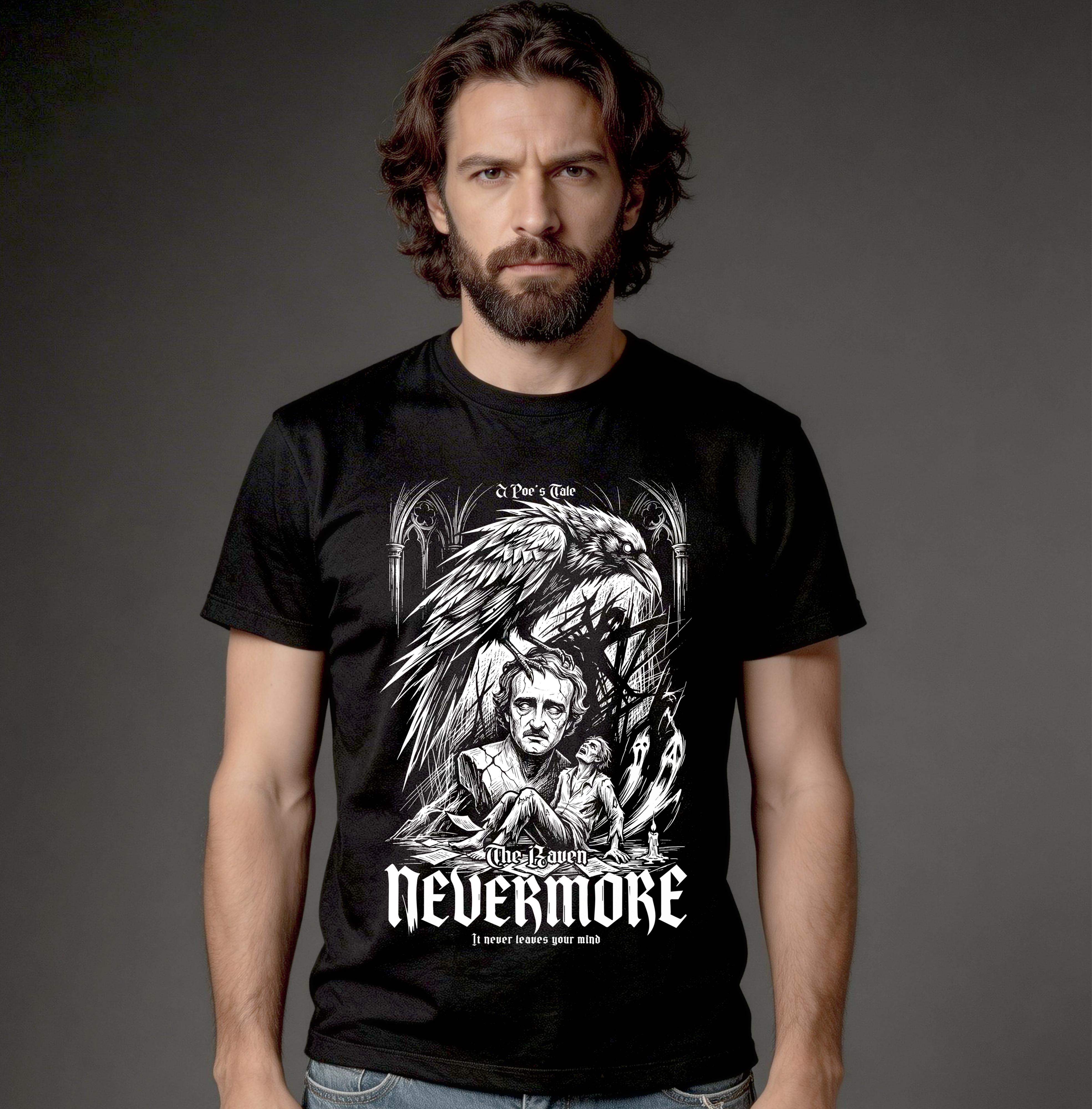 Camiseta Quality - The Raven - Nevermore (Poe)