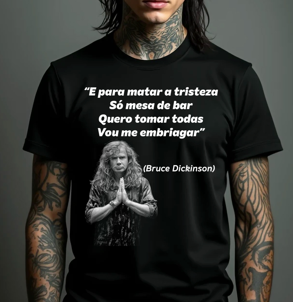 Camiseta Quality - Meme Metal (Mustaine/Bruce)