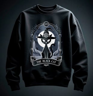 Moletom - Tarot Card The Black Cat