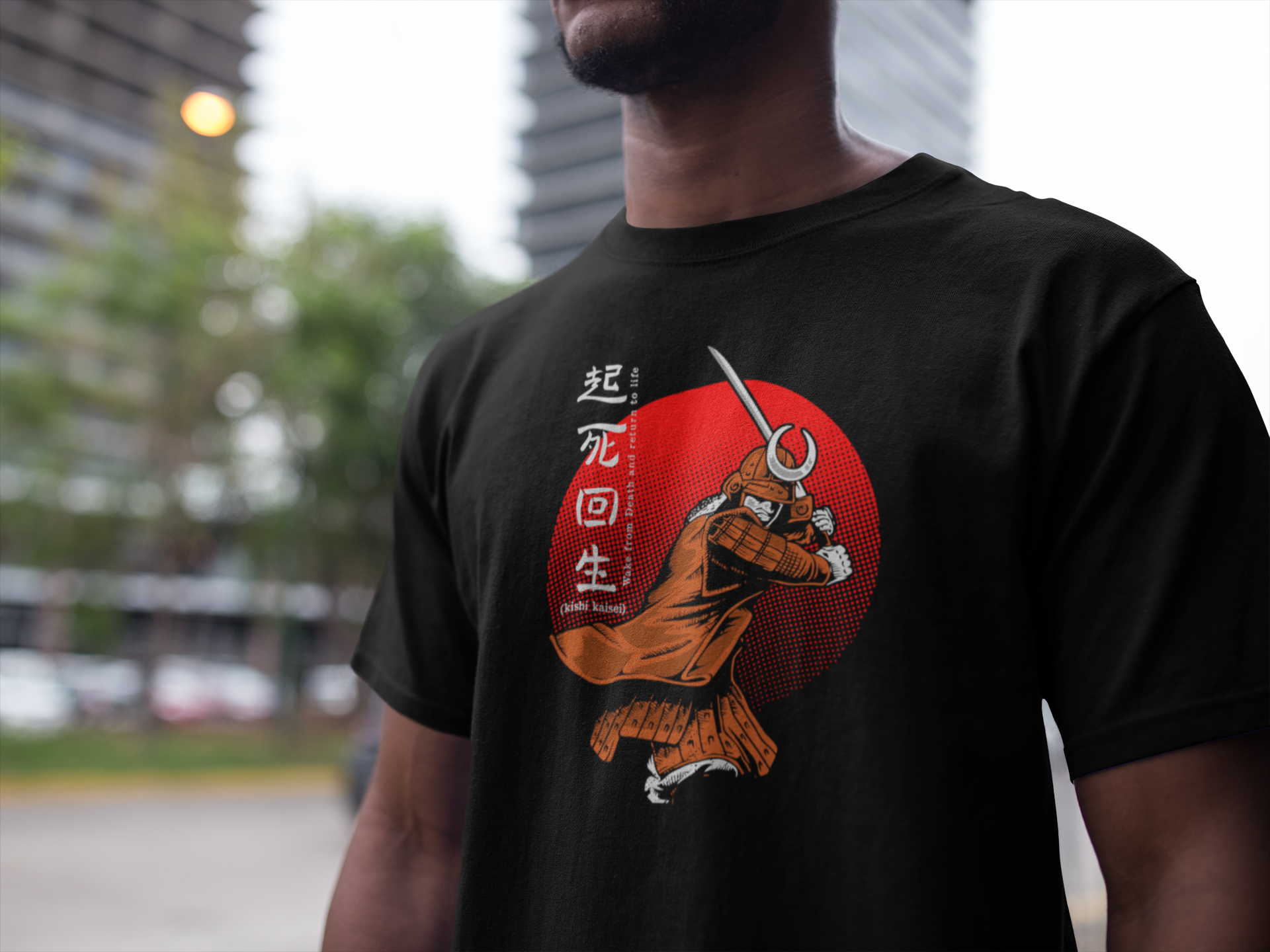 Nome do produto: camiseta samurai preta