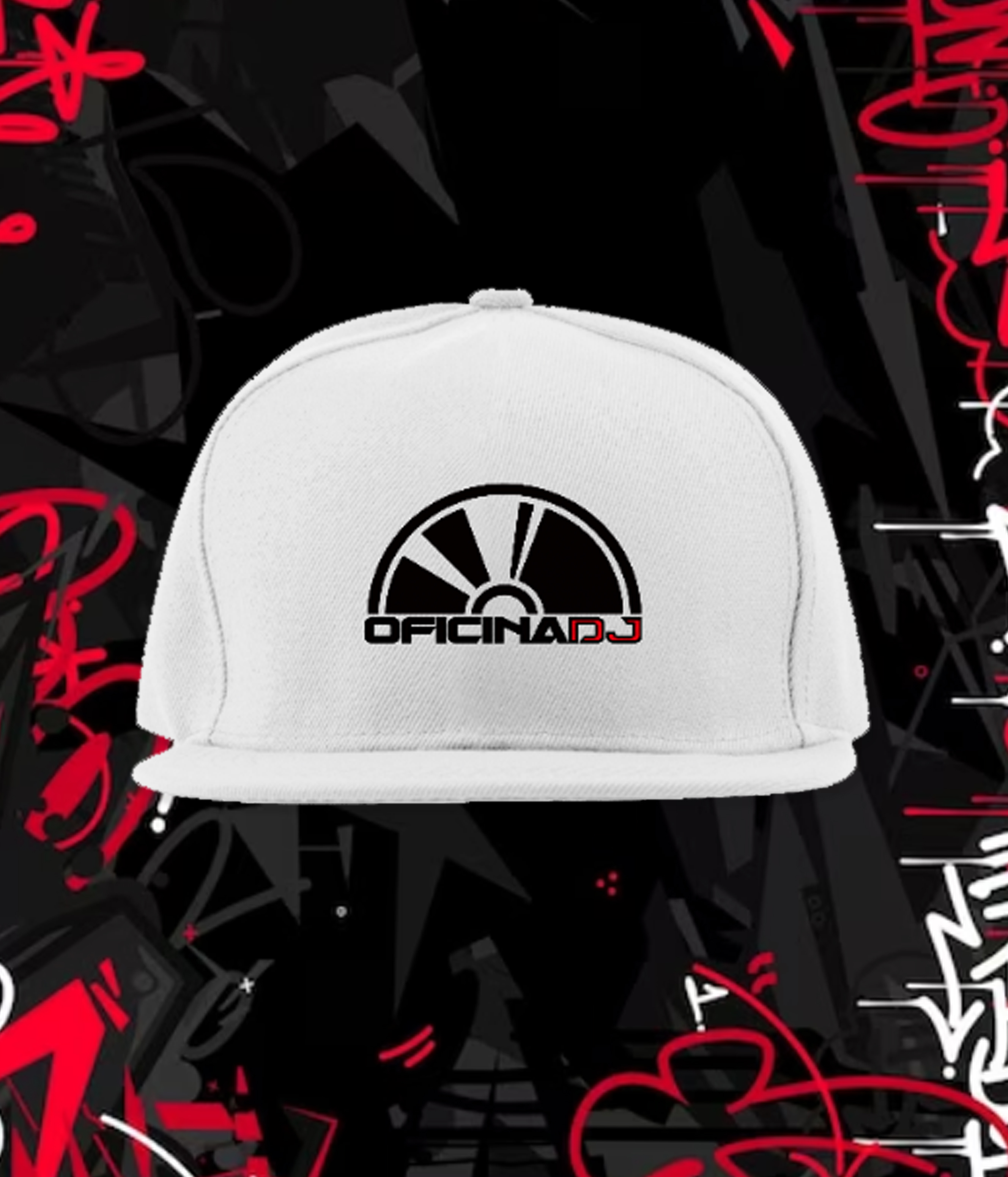 Boné OficinaDJ aba reta - Branco 