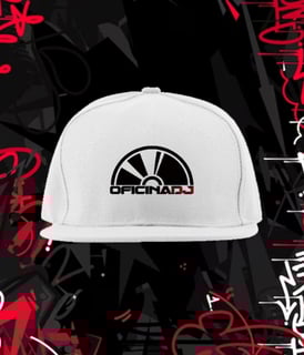 Boné OficinaDJ aba reta - Branco 