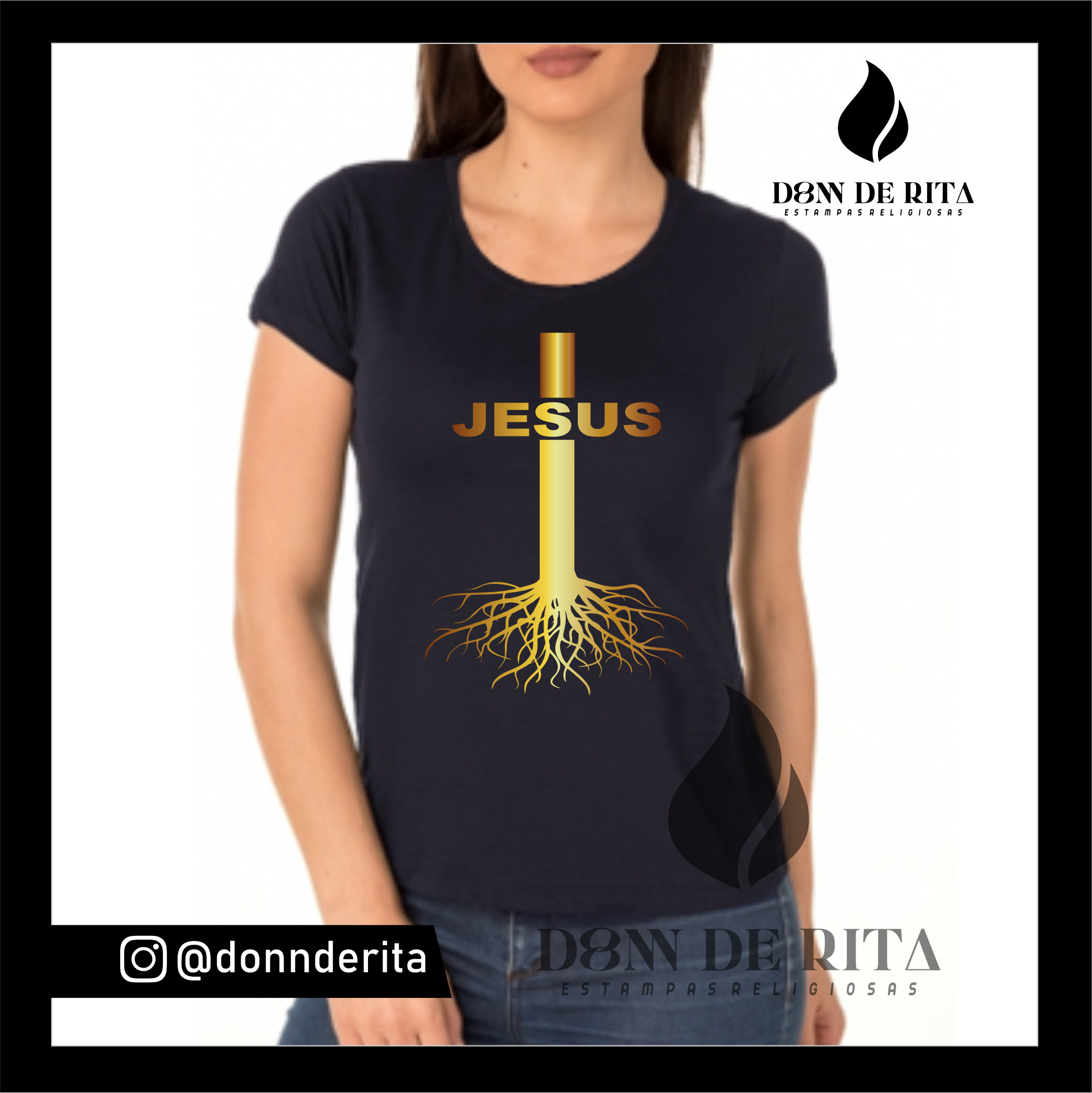 Nome do produto: T-shirt Babylook Jesus